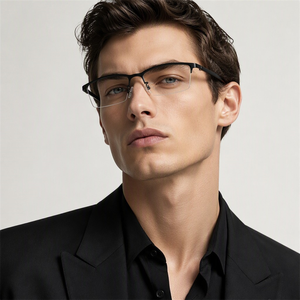Professional AI Smart Translation Glasses 164+ Languages Real-Time Open-Ear Audio Anti-Blue Light Half-Rim Business Glasses