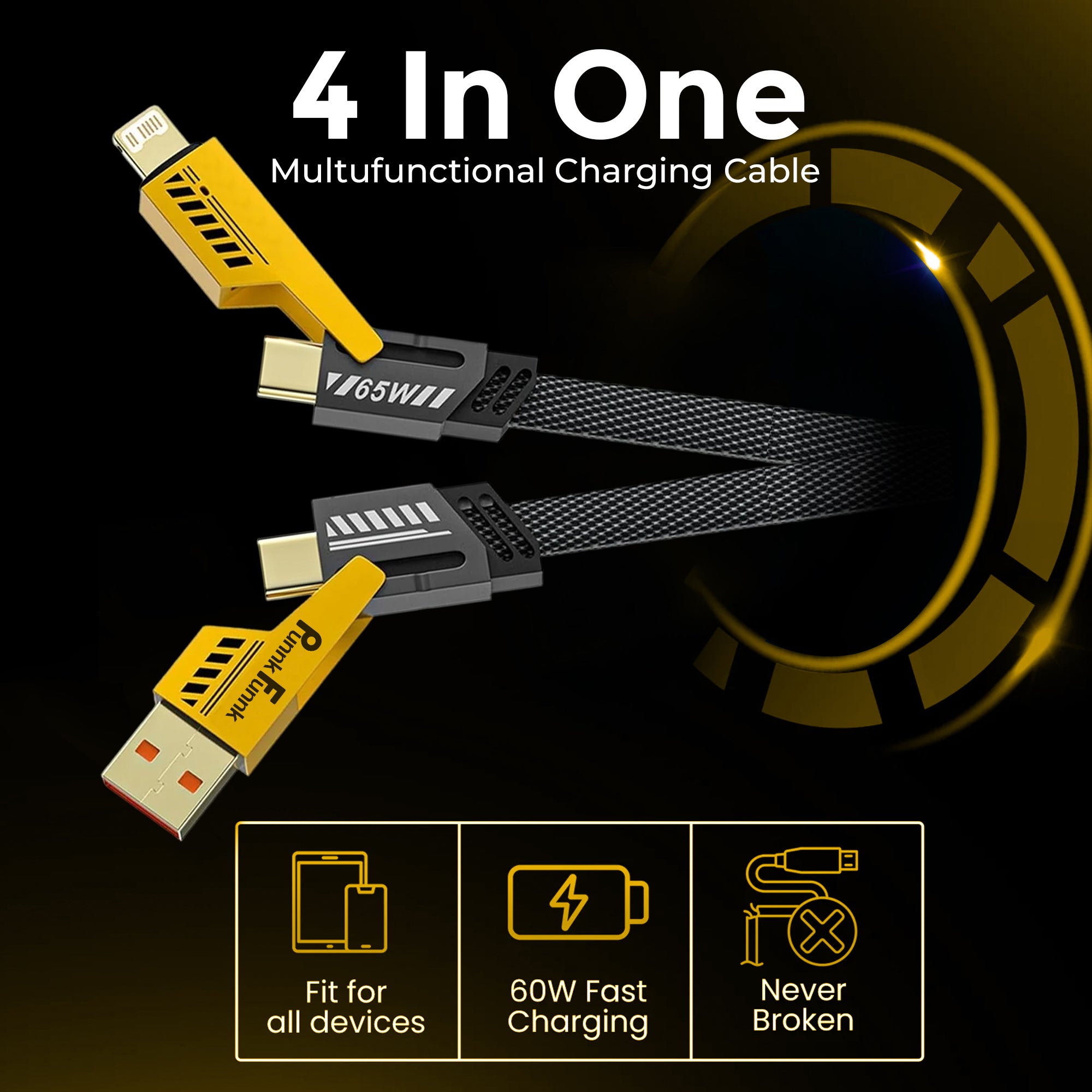 PunnkFunnk Heavy Duty USB-C Cable