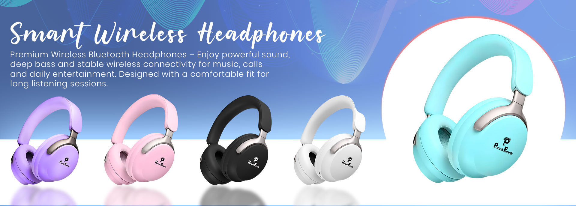 PunnkFunnk Pulse Base Active Noise Cancelling Headphones