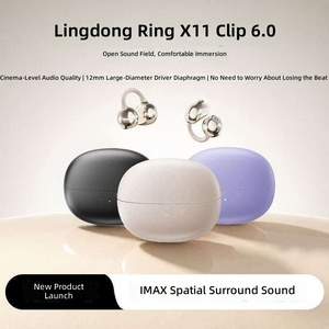 TWS OWS Clip-On Earbuds BT 5.4 Wireless Headphones with LED Battery Indicator
